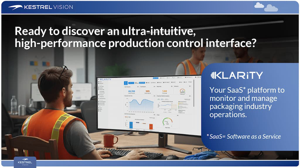 A packaging professional uses the Klarity interface